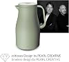 alfi ECONSCIOUS 1.0 L fog green insulated jug with hygienic tempered glass insert made of organic plastic screw cap with push button pouring with one hand ideal as a coffee pot teapot BPA-free