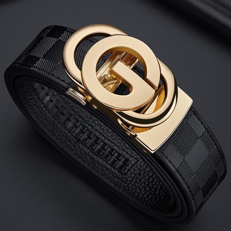VANNANBA Mens Ratchet Belts Genuine Leather Belt Designer Belts Business Casual Fashion Dress Automatic Buckle with Gift Box - Image 4