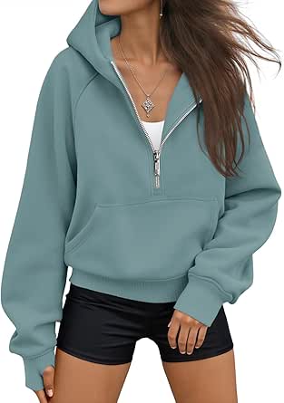 AUTOMET Womens Hoodies Fleece Fall Fashion Outfits Workout Sweatshirts Y2k Winter Zip Up Jackets Oversized Tops Clothes 2026