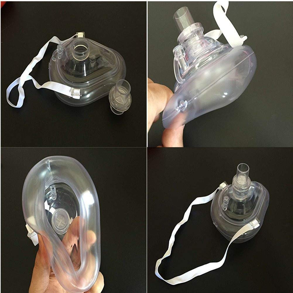 Pocket Mask maschera di rianimazione per respirazione bocca a bocca professionale CPR Mask Resuscitator maschera di plastica dura cpr rossa con custodia per il trasporto (2 pezzi)