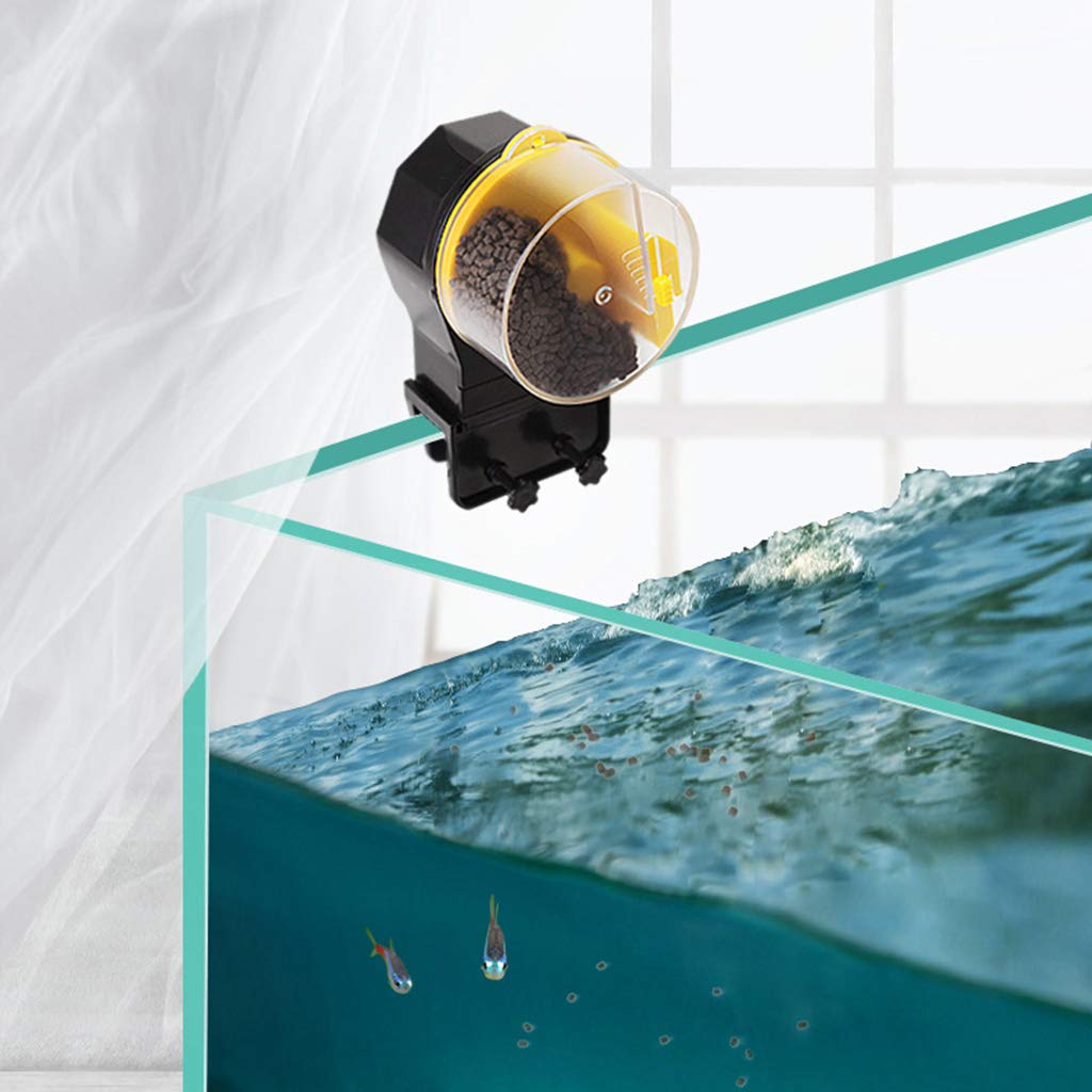 XISAOK Automatic Fish Feeder for Aquarium Timer Food Dispenser for Betta Turtle Small Tanks Auto Feeding On Vacation