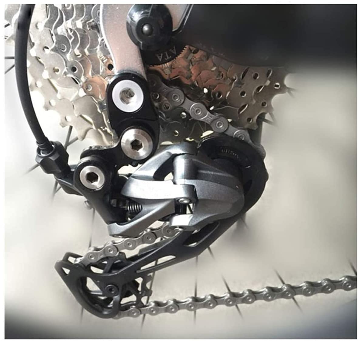 2 Ganci Deragliatore Posteriore Per Bici - Estensione Per MTB E Bici Da Strada, Lega Alluminio - Foto 3