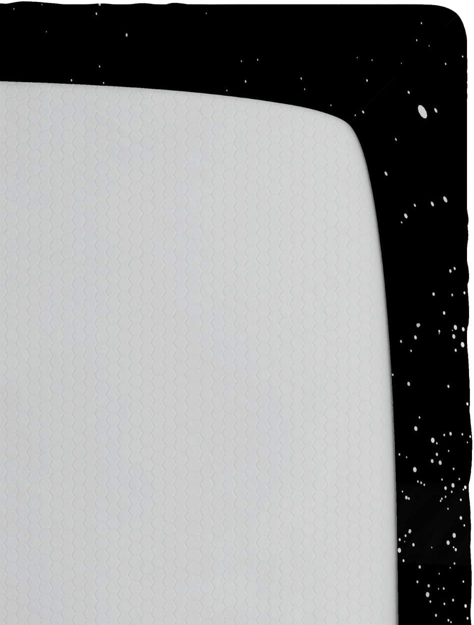 Ambesonne Galaxy Fitted Sheet, Spiral Galaxy in Outer Space Andromeda Nebula Star Dust Universe Astronomy Print, Bed Cover with All-Round Elastic Deep Pocket for Comfort, Twin Size, Mauve Black Twin Black Mauve