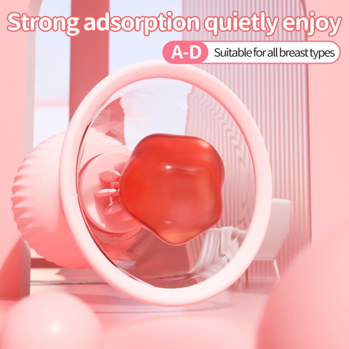 Vibromasseur suceur de tétons, masseur de seins, 9 modes de vibration, 3 têtes de massage en silicone, stimulateur de rotatif à 360°, pompe à tétons, jouet sexuel pour femmes et couples