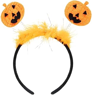 MAOSHYMS Diadema de Calabaza Halloween, Tocado de Calabaza, Accesorio para Halloween Cosplay Fiestas Temáticas Mujeres Niñas