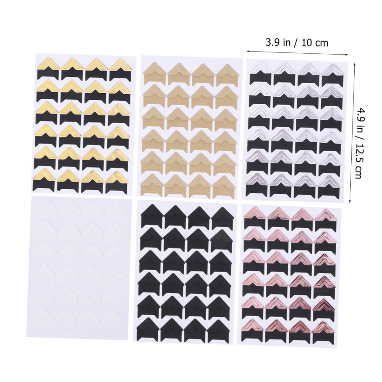 SHINEOFI 60 Hojas Foto Protector Pegatina DIY Scrapbooking Pegatina Pegatinas De Papel Foto Esquinas De Montaje Álbum De Recortes Foto Papel Adhesivo Foto Pegatinas De Esquina Álbum De