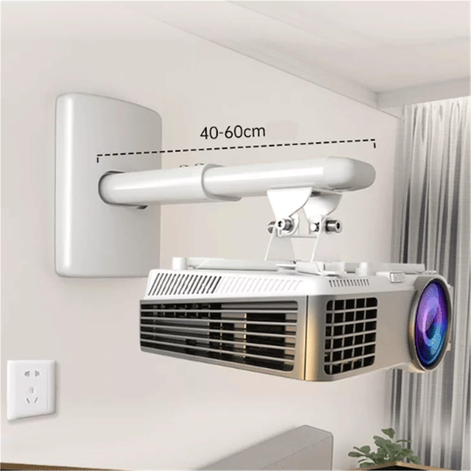 Salles de Classe Support de projecteur Mural, adapté aux modèles avec Plusieurs Trous Montage(Moyen)