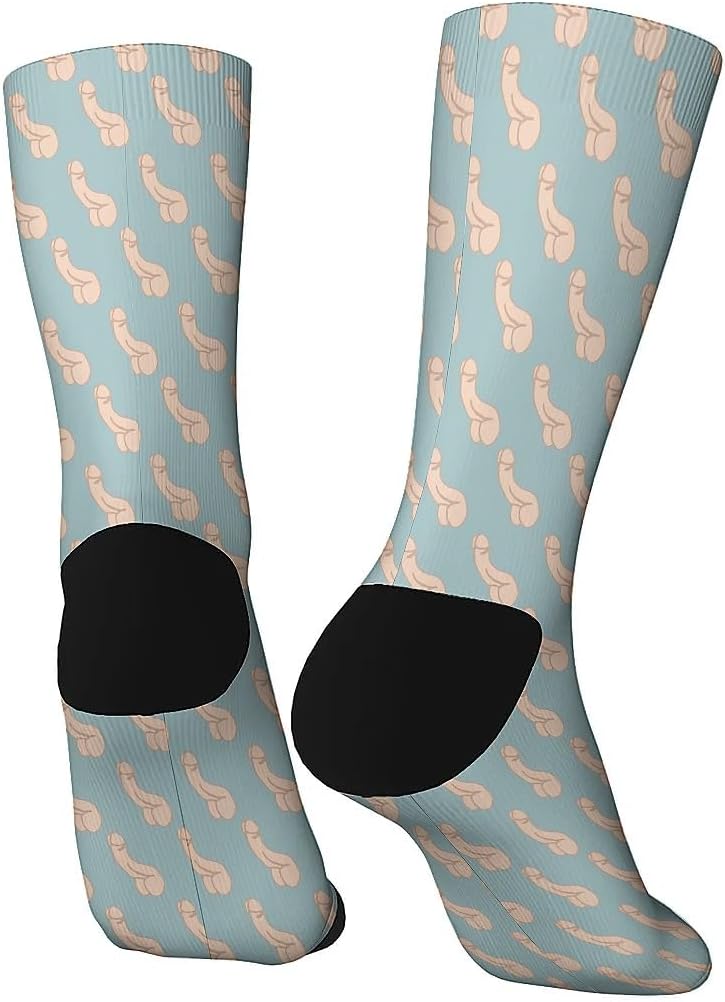 Funny Socks for Men Women Crew Socks Casual Athletic Crazy in Blue Short Socks Gifts - Image 4