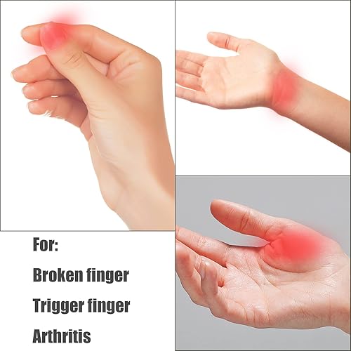 Miniatura 5 de 6 férulas de gatillo para dedos, férulas de tela suave para dedos pequeños, mazo, férulas para dedos para artritis, protección de dedos rotos,