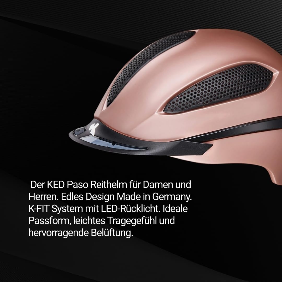 KED Paso Reithelm Für Damen Und Herren – Leichter Reithelm Mit MaxShell Konstruktion, Verstellsystem Und Hohem Tragekomfort