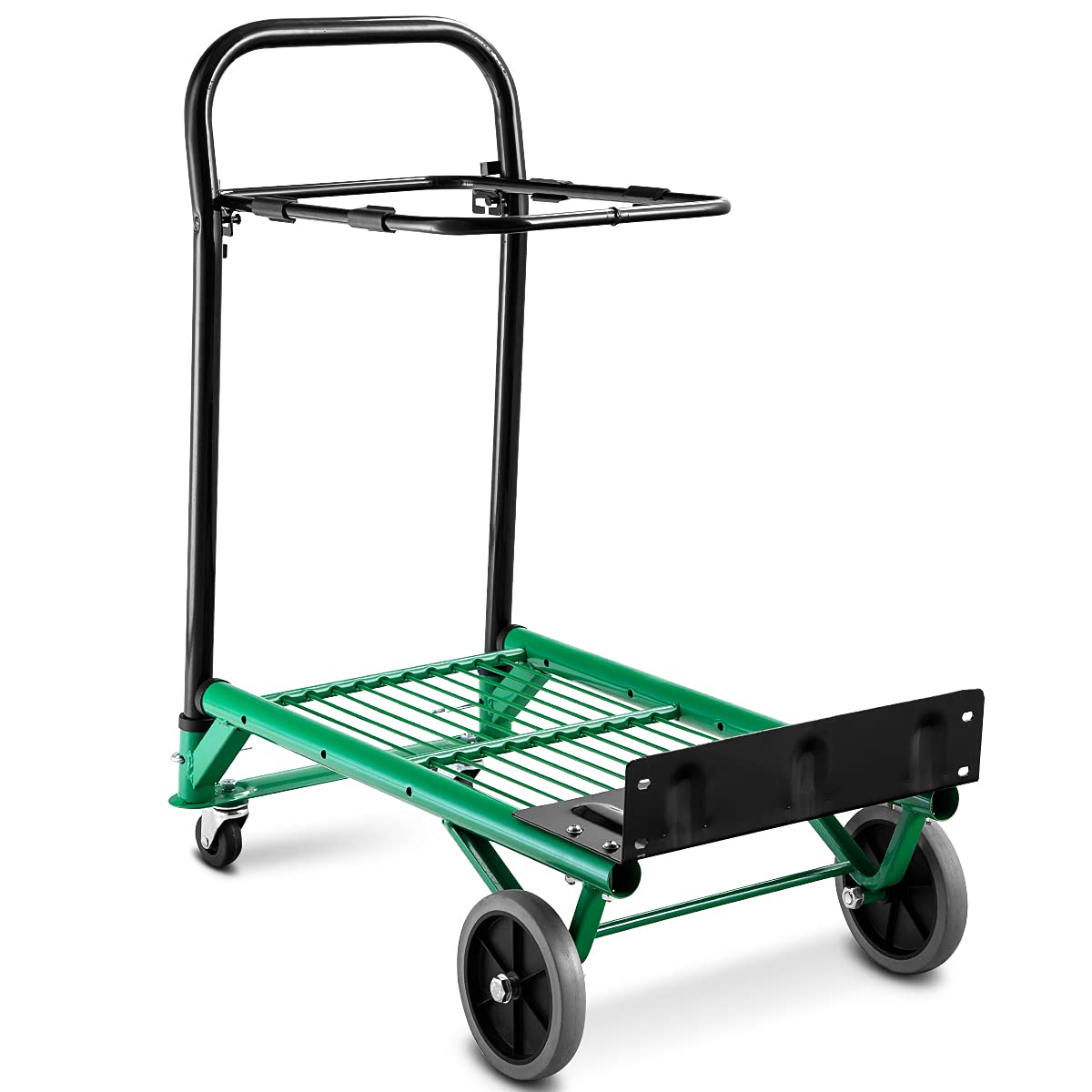 GOPLUS Carretilla Plegable para Sacos, Manual de Transporte y Apiladora de Escalera para Neumáticos, Capacidad de Carga 90 kg, 3 Alturas Ajustables