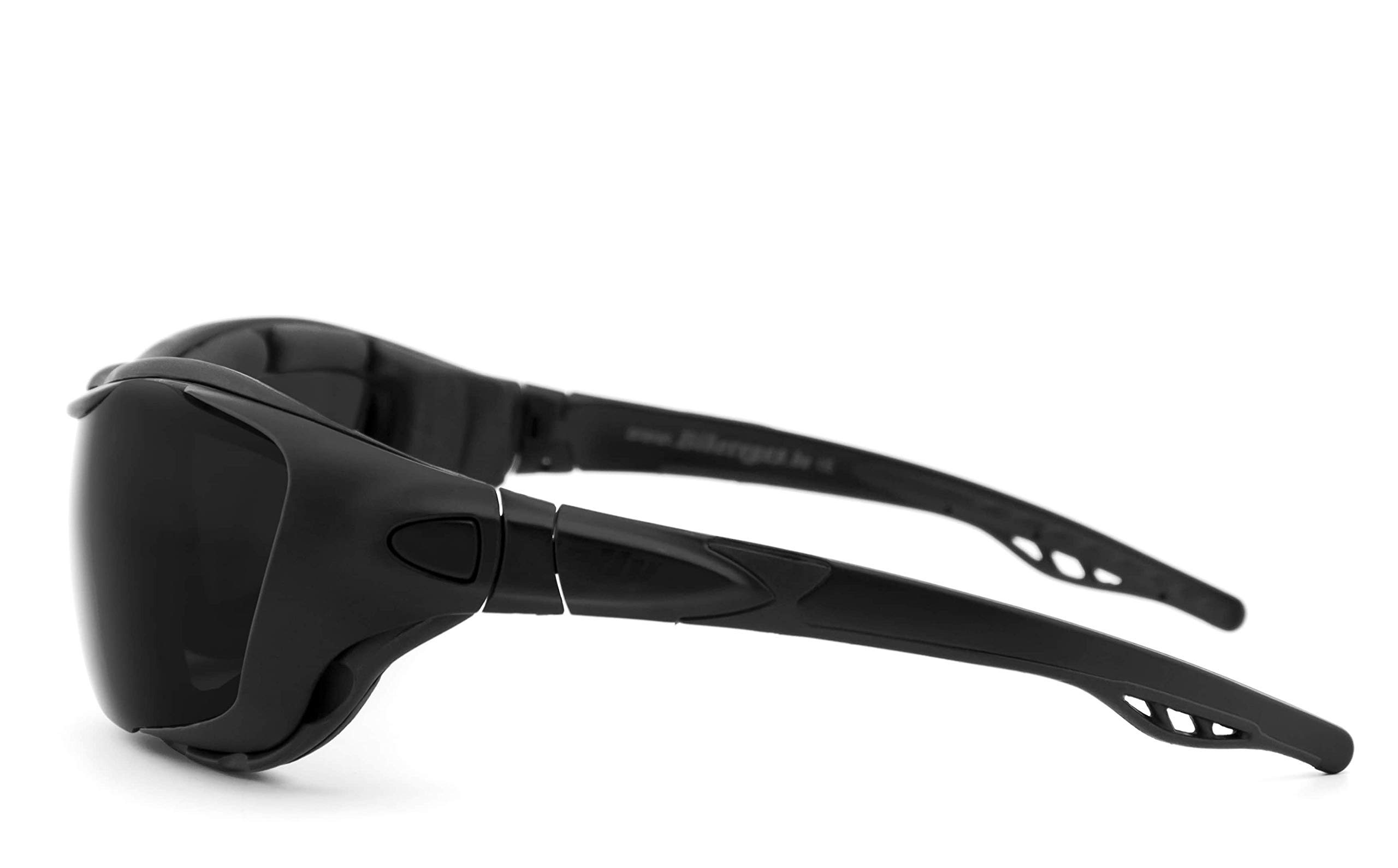 Helly® - No.1 Bikereyes® | Gafas de motocicleta, gafas multifuncionales | Antiniebla, resistente al viento | Lentes de seguridad HLT® (ahumado, espejo rojo y xenolit (lente de noche/amarillo) [Bandit