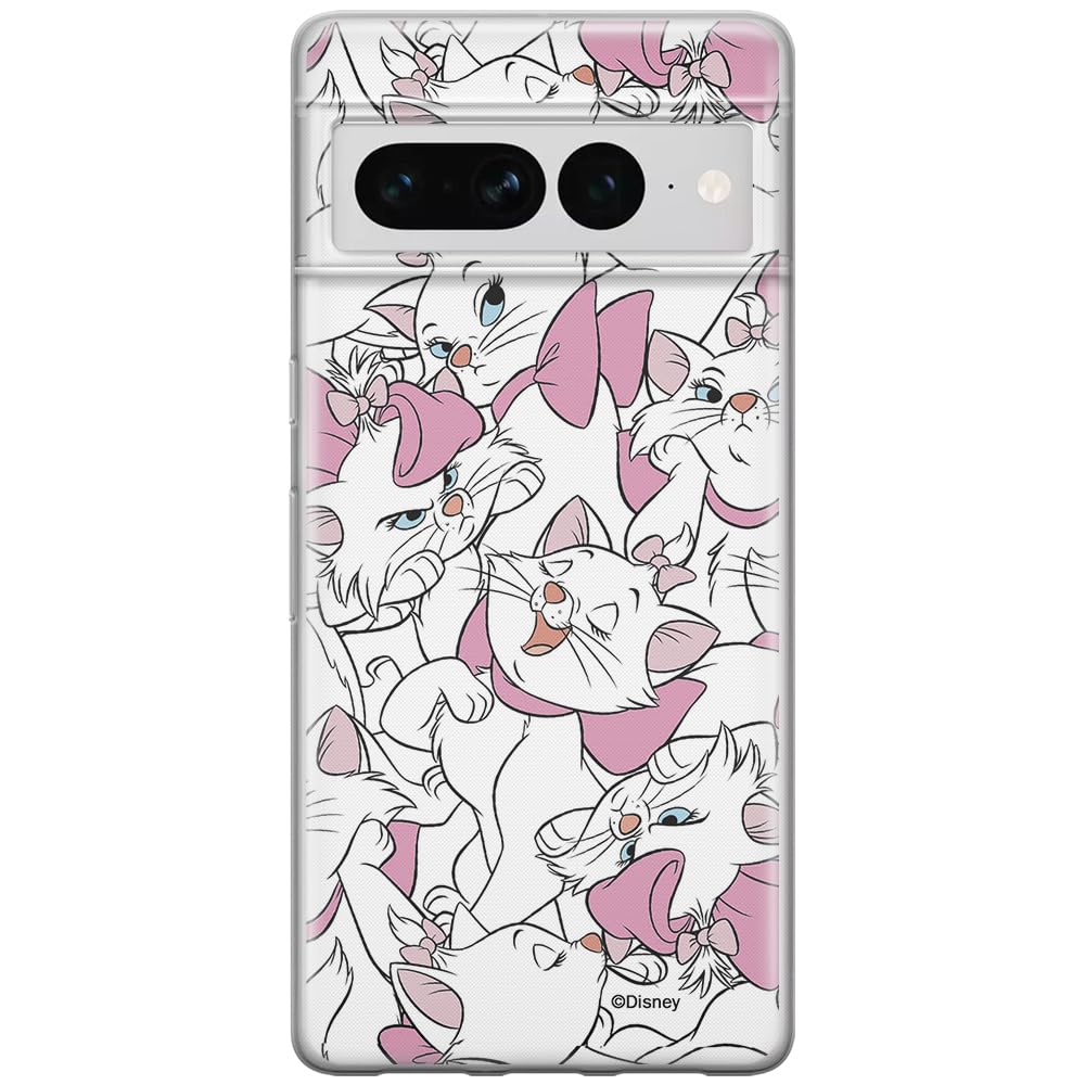 ERT GROUP mobile phone case for Google PIXEL 7 PRO original and officially Licensed Disney pattern Marie 005 optimally adapted to the shape of the mobile phone, case made of TPU