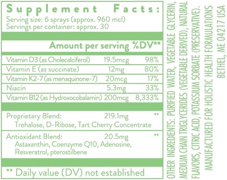 Holistic Health Resveratrol™ Antioxidant & Glutamate Balance Spray 29ML (.97 FL oz)