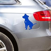 Pit Bull Dog Love Heart Car Sticker Decal, Cute Vinyl Puppy Auto Window Decal Decoration, Trendy Waterproof Vehicle Bumper Sticker Exterior Accessories for Car Truck Wall Black