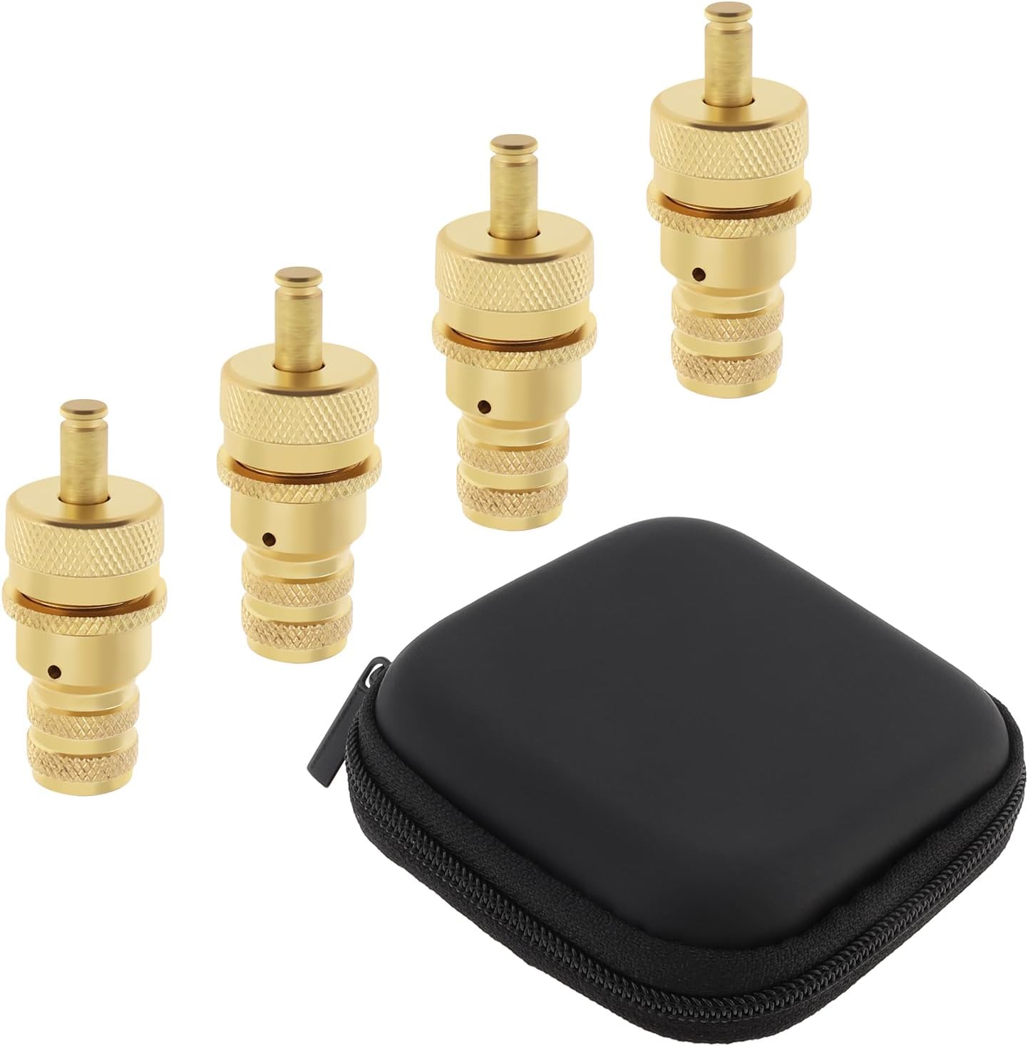 Windance 4pcs Brass Tire Deflation Kit,6-30PSI Adjustable Auto-Stop Tire Deflator Valve Kit Fit for Car Truck Motorcycle ATV UTV, Air Down Tyre Deflators Valve Tool