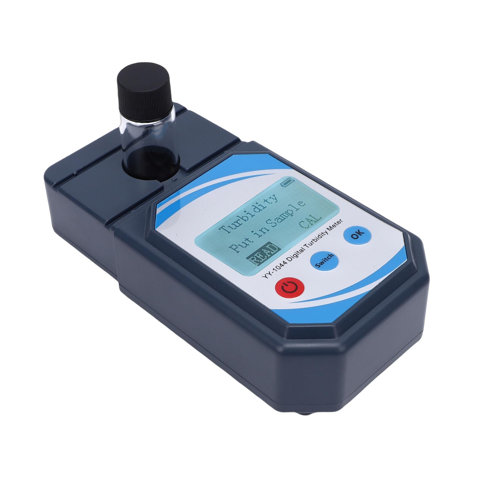 Pissente Medidor de Turbidez Portátil, Probador Digital de Calidad del Agua de Material ABS con Rango de 0-1000 y Alimentación Manual para Uso en Campo y Laboratorio