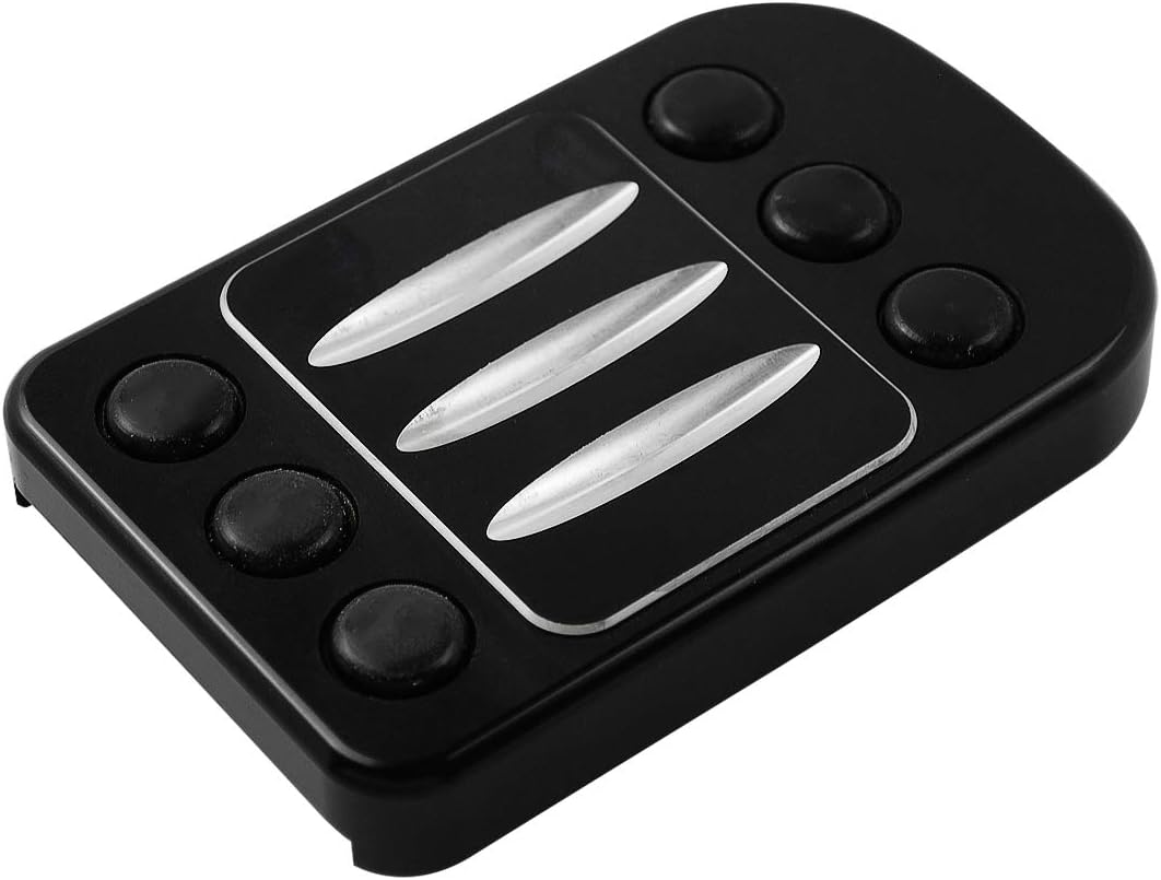 Motorcycle Floorboards Set Driver Passenger Footboards Front Rear Foot Pegs Brake Pedal Fit For Harley Touring Road Glide Street Glide Electra Glide Softail Dyna (Black)