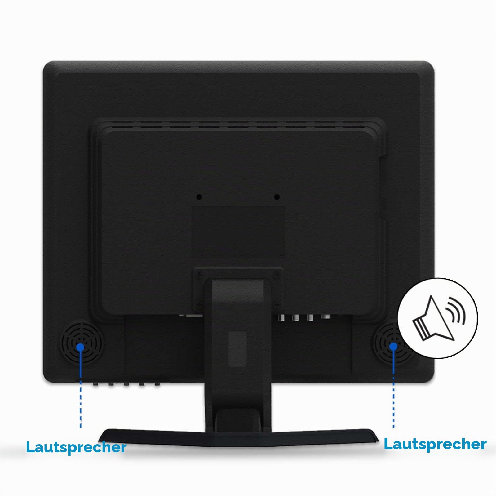 JaiHo 17 Zoll Monitor 4:3, CCTV Überwachungsmonitor Metallgehäuse, 1280x1024 LCD Bildschirm mit BNC HDMI VGA AV USB, Industrie PC Display für Kasse Server Rack, Inklusive Wandhalterung