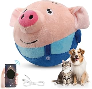 Interaktives Hundespielzeug mit Fernbedienung, 2025 Neu Active Moving Pet Plush Toy, Bluetooth Musik Sprechendes Tier Plüschtier, Interaktive Waschbare Cartoon Schwein Plüsch Sound Elektronisches product image