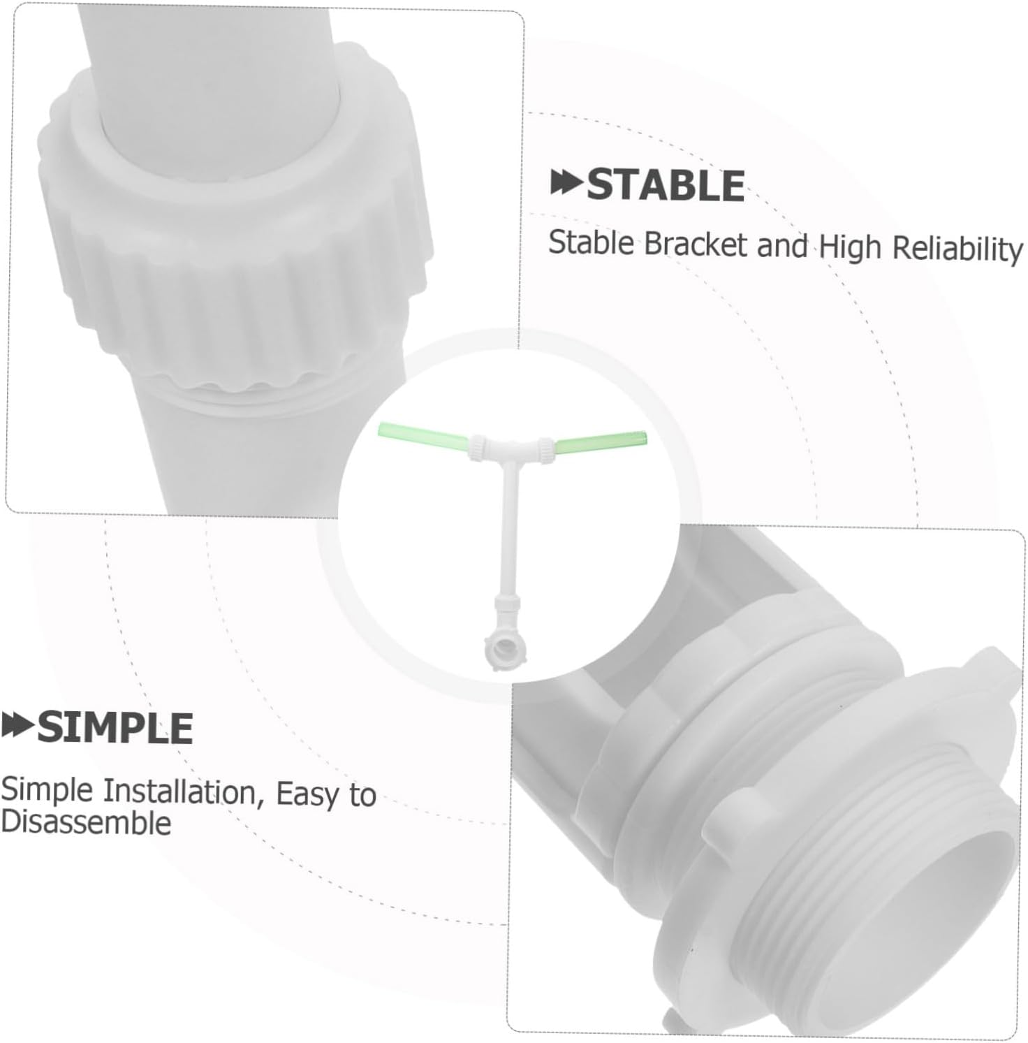 MERRYHAPY Dual- Pool Fountain Sprayer Adjustable Waterfall Cooling System for Above Ground Pools Spa Aerator Glow Dark Outdoor Water Feature