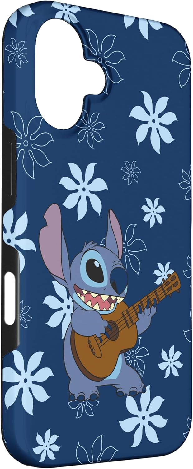Disney Lilo & Stitch Floral Guitar Stitch Case for iPhone 16