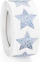 Vista 13 de 500 calcomanías de estrellas multicolor para recompensas infantiles, calcomanías holográficas de estrellas de 1 pulgada para bricolaje
