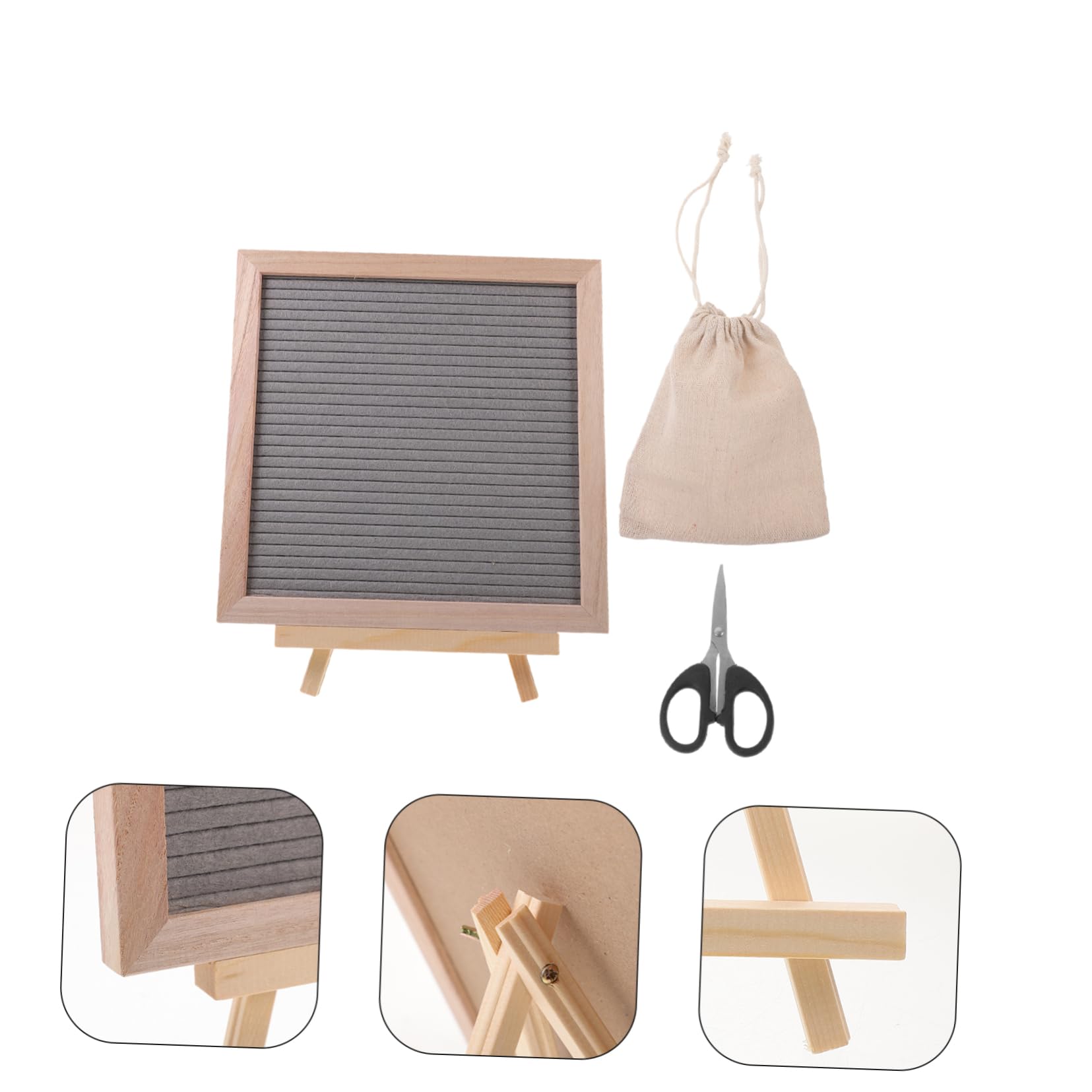 Tablero Soporte de Fieltro con Madera Letras para Mensajes