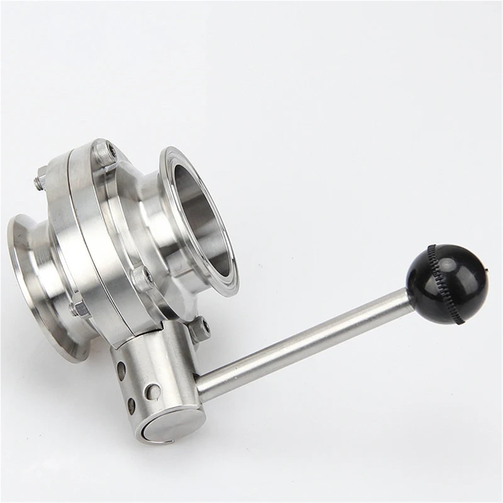 COSZWQDP 19/25/38/45/51/63mm Stainless Steel 304 Sanitary Butterfly Valve Tri Clamp 50.5/64/77.5mm Homebrew Beer Dairy