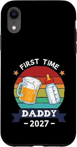 First Time Daddy 2027 Funny Dad to Be Pregnancy Reveal Case for iPhone XR