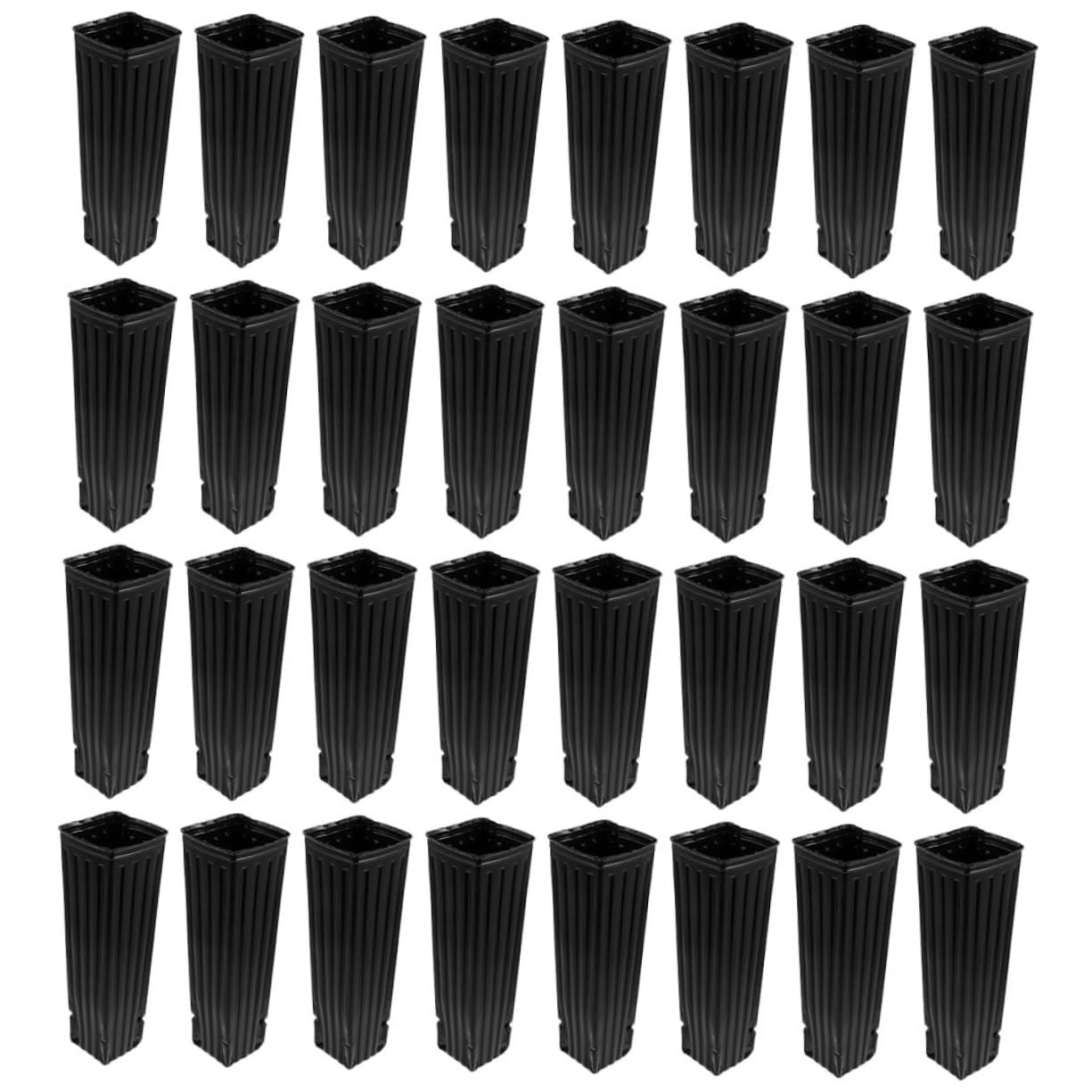 Lot de 60 Godets De Culture en Plastique Résistant, Pots De Jardin Profonds Aération pour Plantes Et Petits Arbres