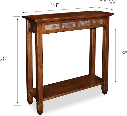 Vista 46 de Leick Home Beckett 24032 Beckett - Soporte de pasillo con estante para sala de estar, pasillo, entrada, antracita/peltre
