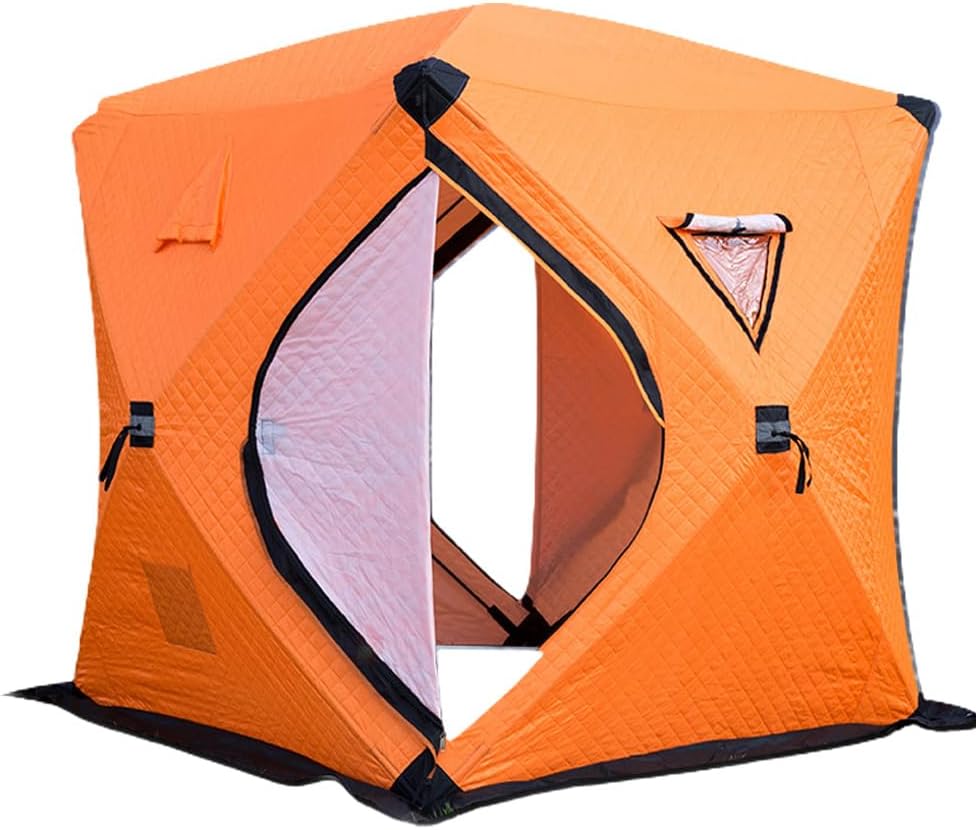 Alomejor Ice Tent Waterproof Ice Fishing Shelter Thermal Fabric Easy Open Close Portable and Windproof for Cold Days