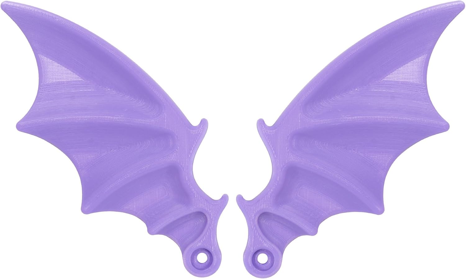 Bat Wings License Plate Decor - Personalized License Plate Added Decoration for Cool Car Front Plates and Back Plates - Wings for Decorative License Plates - Purple, 7 Inches, 1 Pair