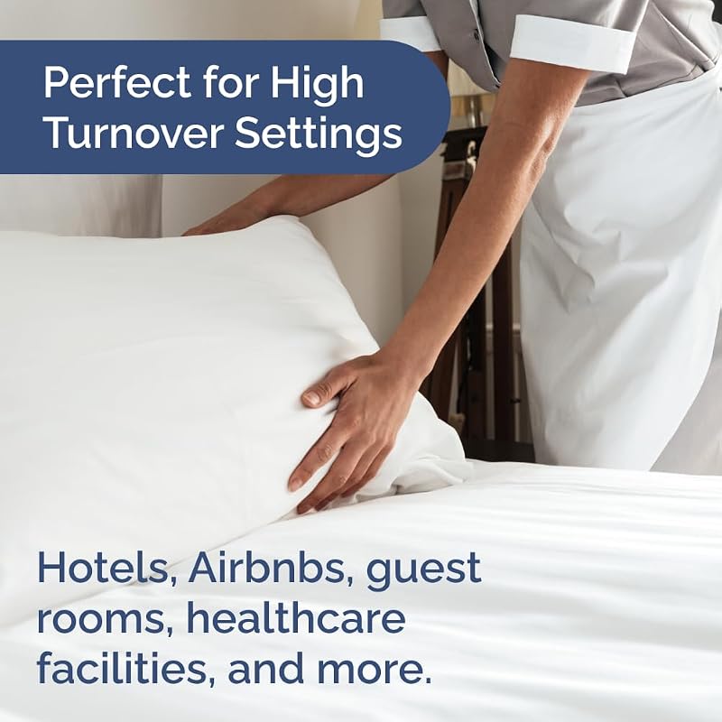 Bulk Case Pack of 16 Twin Size 3 Piece Sheet Sets, Deep Pocket - White image 4