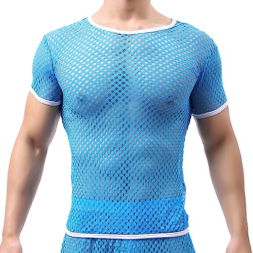 Tee Shirt Homme en maille évider débardeur sans manches léger