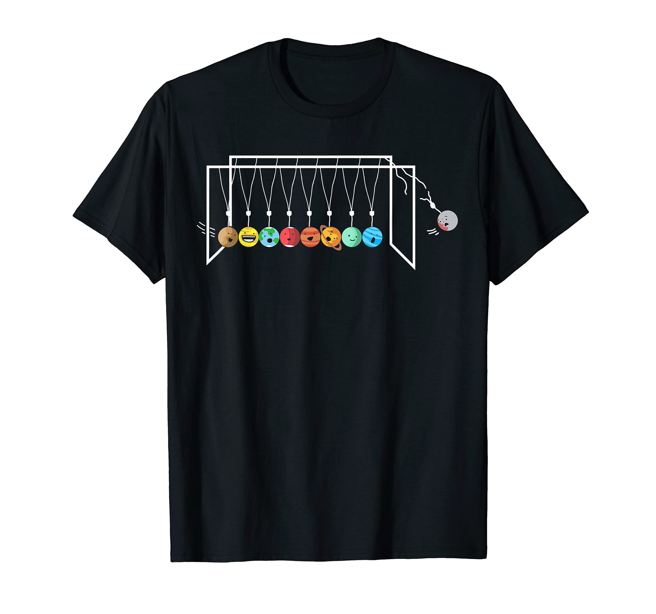 Solarsystem Is Fun GiftsFunny Astrophysicist Shirt Planets Newton´s Cradle T-ShirtOEKO-TEX STANDARD 100