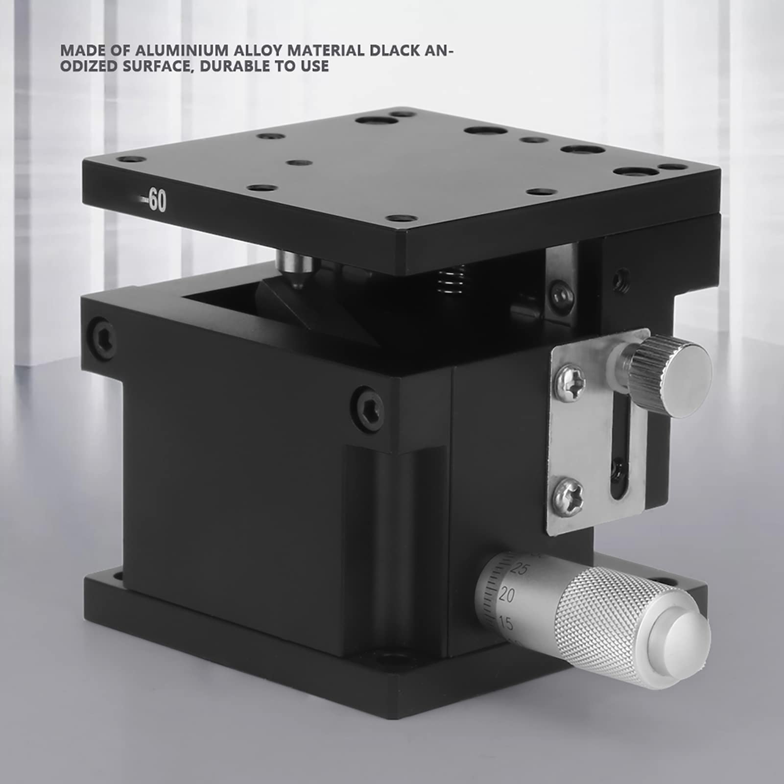 Fafeicy Linearer Tisch SEMZA-60 Schiebetisch Präzisions-Trimmplattform Lineare Führung Querrollenposition Bühne 60 * 60 * 50 mm