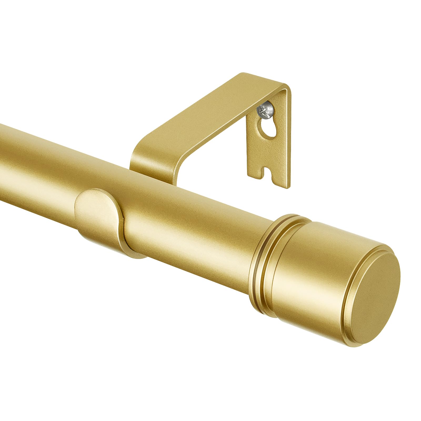 HOTOZON Gold Extendable Curtain Poles 80-305 cm, 25 mm Metal Curtain Pole