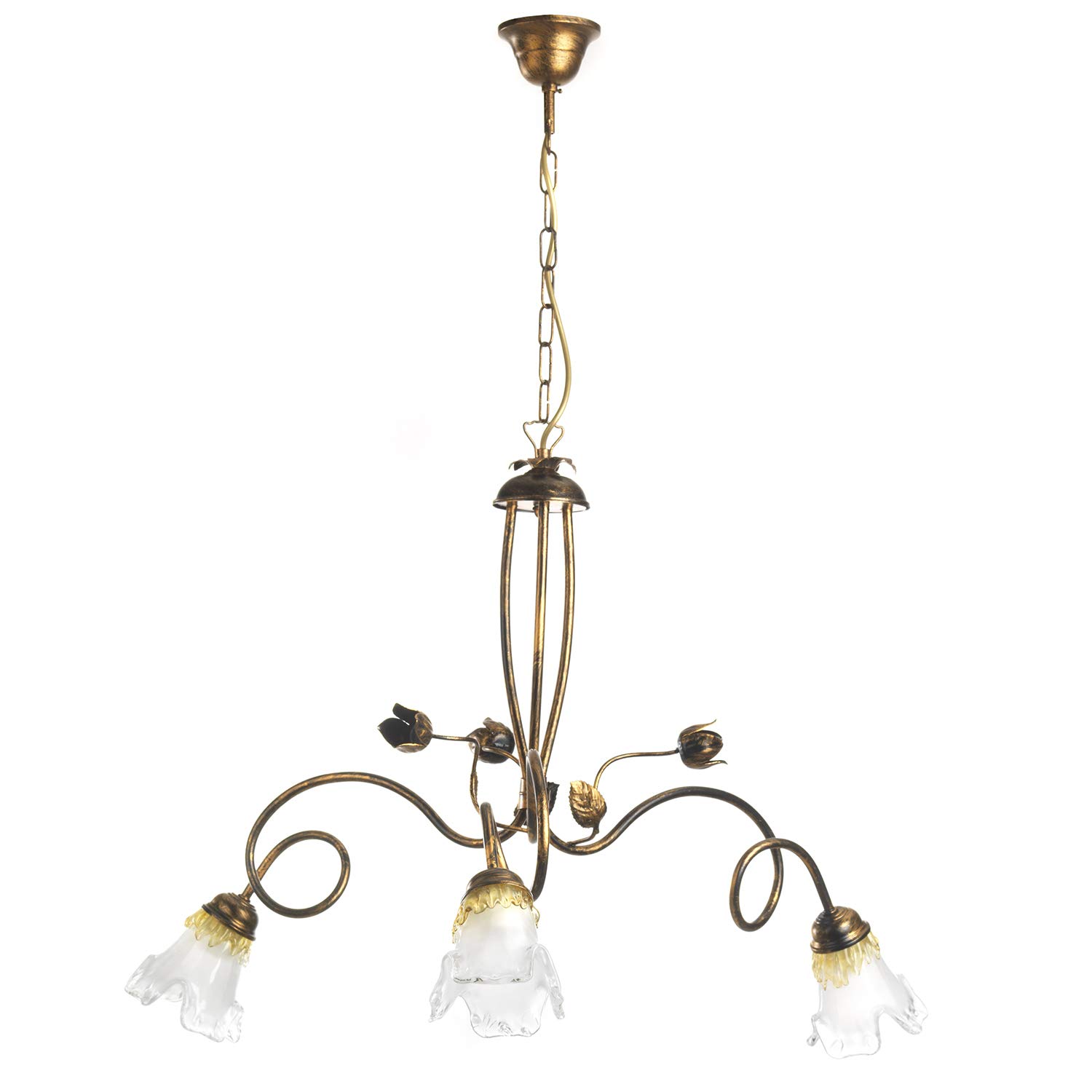 ONLI Lampadario Arianna 3 luci Bronzo