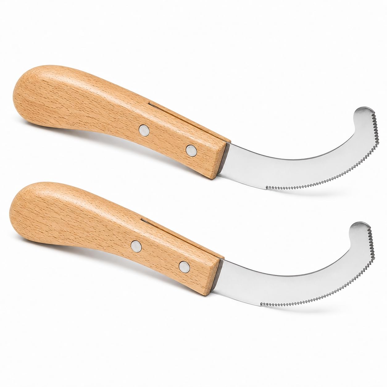 Bot Egg Knife for Horses, 2 Pack Bot Fly Egg Remover Tool, Stainless Steel Curved Serrated Blade, Horse Grooming Knife for Visible Eggs, Loose Hair and Debris (2 Pcs)