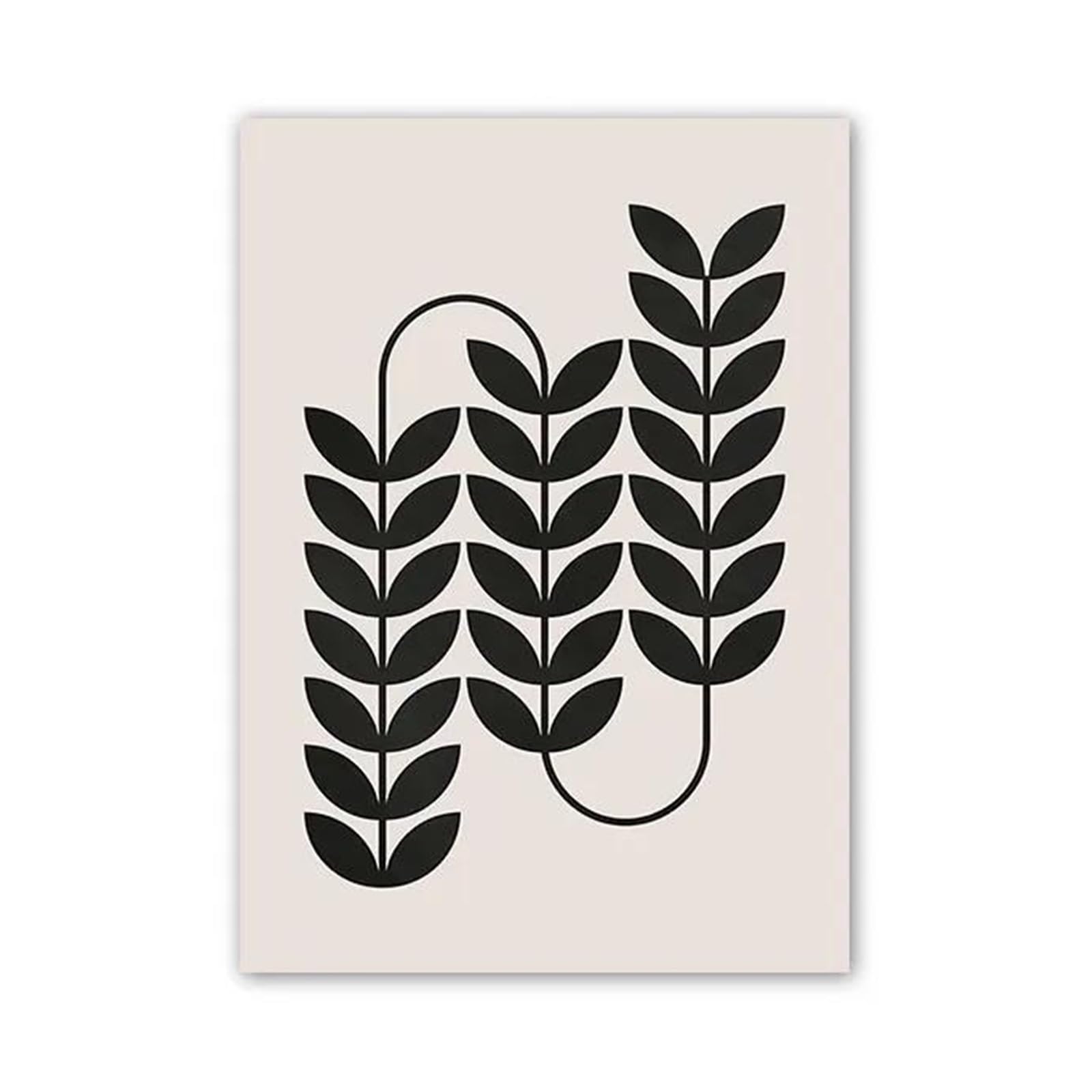 XENITE Wall Art Canvas Prints Vase Leaf Line Geometry Wall Art Canvas Painting No Frame Abstract Prints Pictures For Hotel Bar Living Room Decor(I,50x70cm)