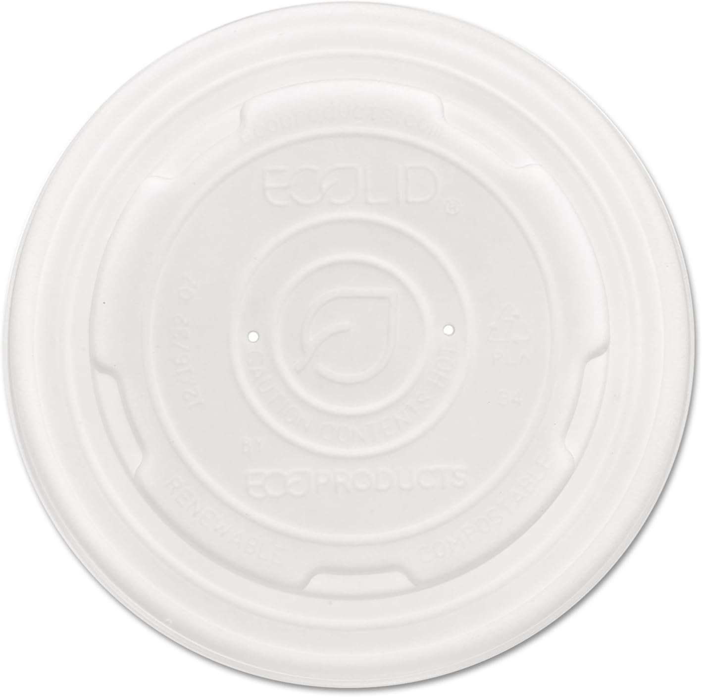 Eco-Products ECOEPECOLIDSPL EcoLid Renew & Comp Food Container Lids F/12 16 32oz 50/PK 10 PK/CT