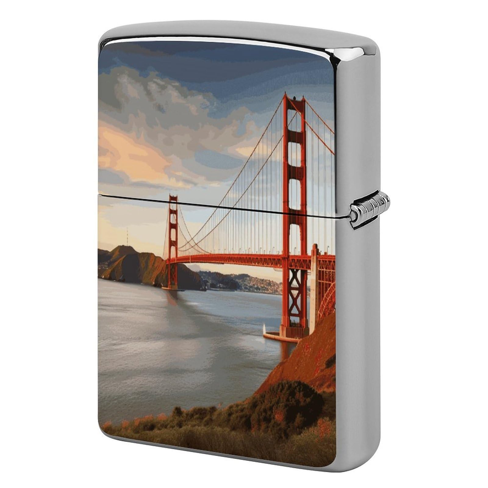 Fekiloot Style Golden Gate Bridge Lighter Case Cover Lighter Holder