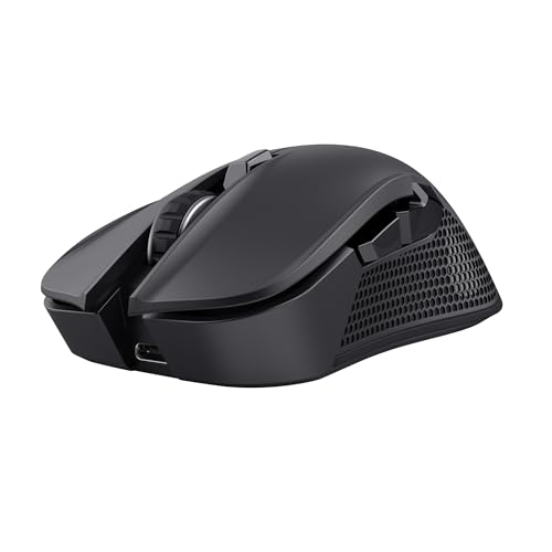 Trust GXT 931 Ybar Mouse Gaming Wireless Bluetooth + 2.4GHz Latenza Ultra Bassa, Programmabile, 200-7200 DPI, 70% Plastica Riciclata, Mouse Senza Fili Ricaricabile per Laptop PC Computer, Nero - Mouse gaming - Immagine 11