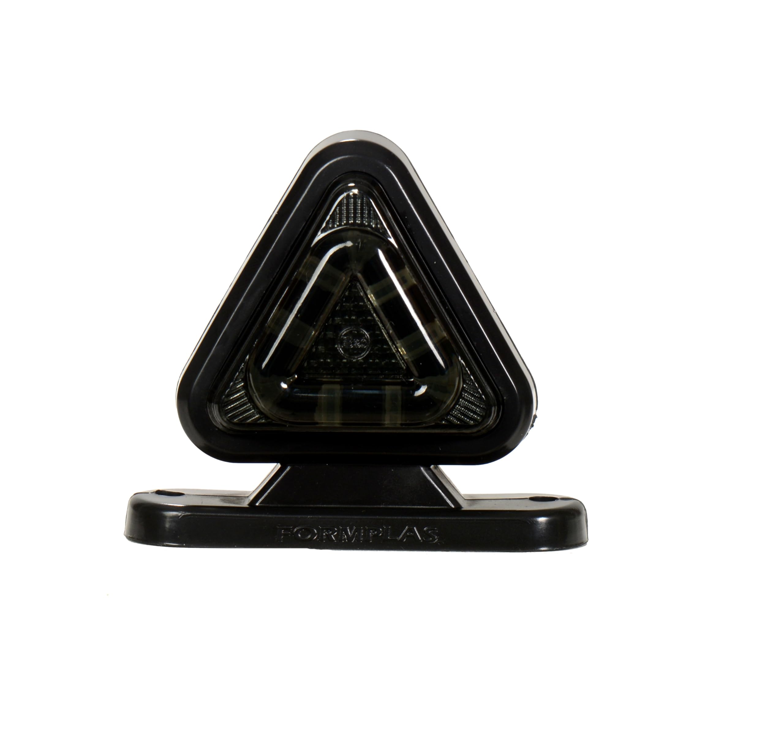 Generico 4 Luci di Ingombro LED 12V 24V Bianco Rosso Lente Fume Fanali Laterali Forma Triangolo in Gomma Per Carro Rimorchio Furgone Camper Trattore