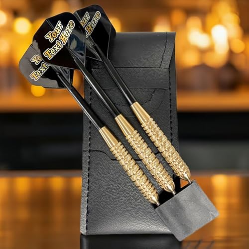 Personalised Darts Gift Set - With Custom Printed Dart Flights