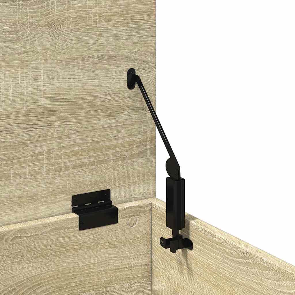 vidaXL Caja de almacenaje Madera ingeniería Roble Sonoma 90x35x35 cm, Caja de Mantas, Cofre de Almacenamiento, baúl de Juguetes, Caja de Juguetes