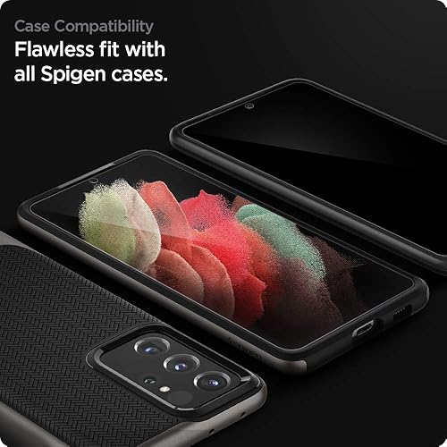 Miniatura 7 de Spigen NeoFlex - Protector de pantalla diseñado para Samsung Galaxy S21 Ultra (2021), 2 unidades, compatible con fundas