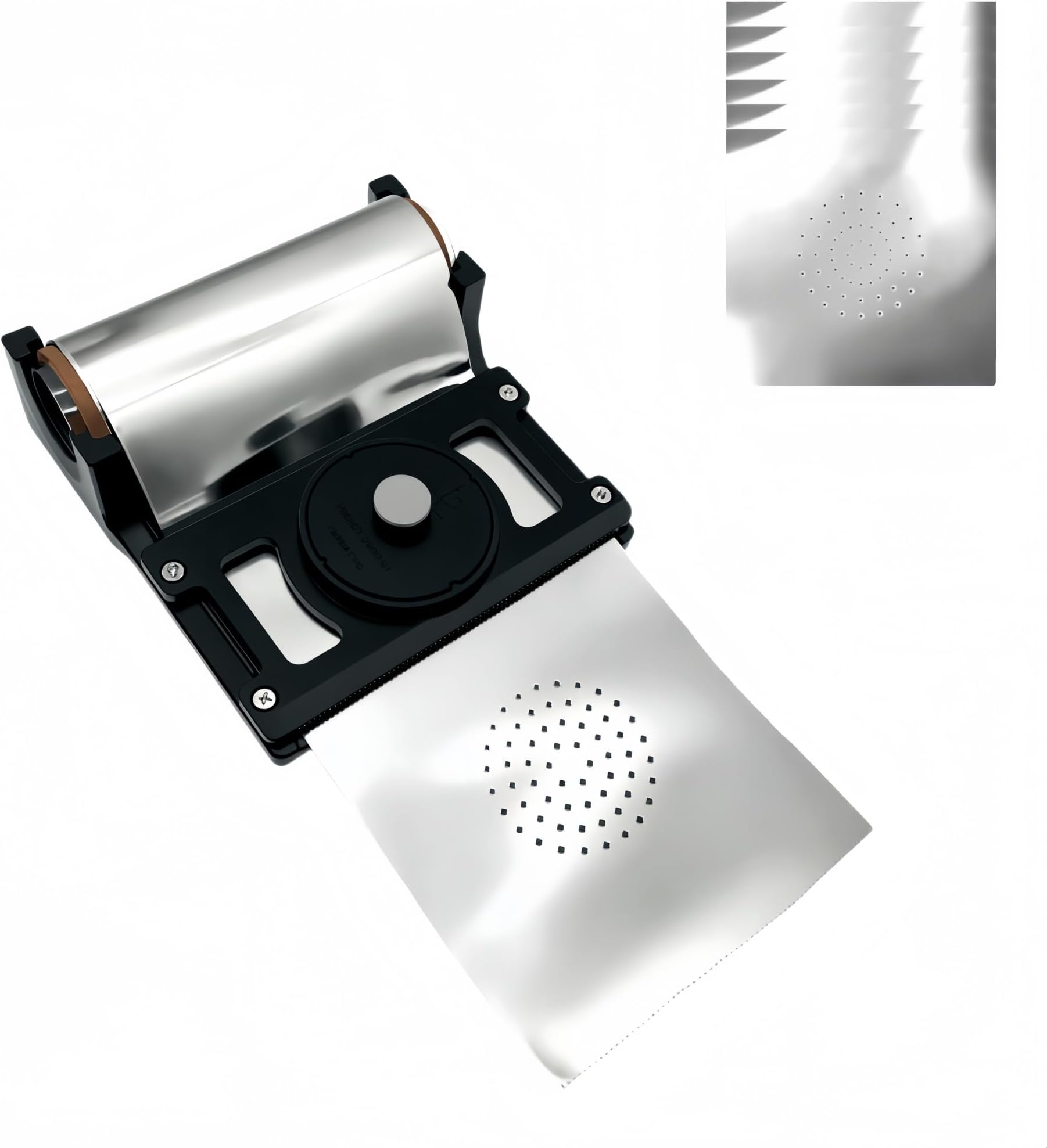 KKDUCK Hookah Aluminum Foil Puncher Machine with 1PCS Shisha Rolling Foil 49 Feet BBQ Tools Foil Dispenser Hookah Accessories Setfoil Shisha Foil Cutter Slide6.4Inch*6.6Inch (Puncher with Foil)